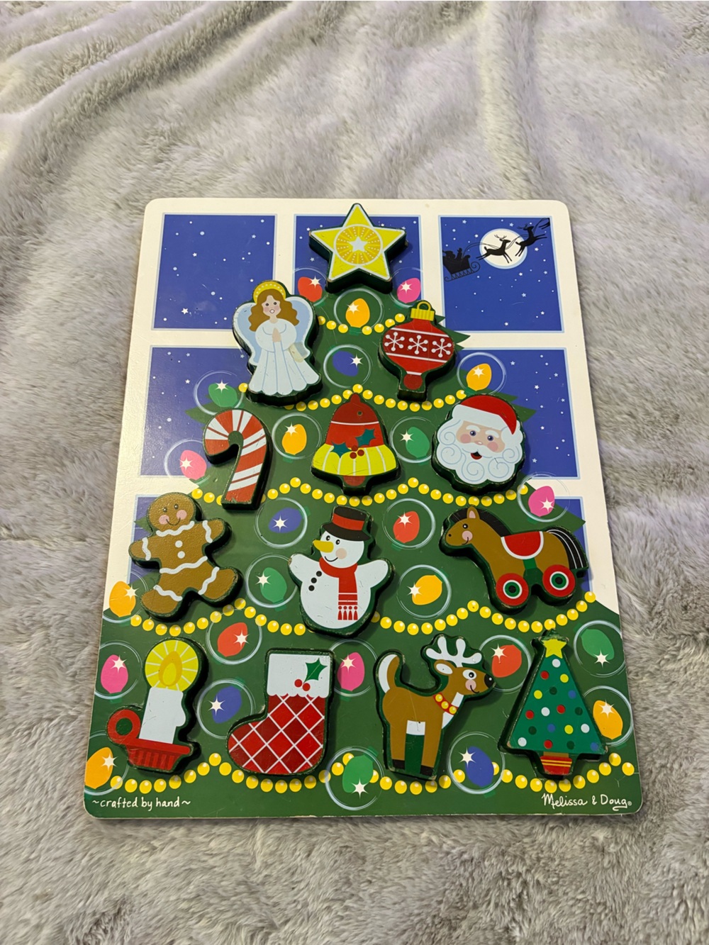 Melissa & Doug Wooden Christmas Puzzle